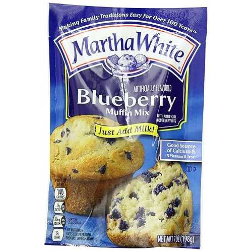 Martha White Blueberry Flavored Muffin Mix, 7 Ounce (Pack of 12)
