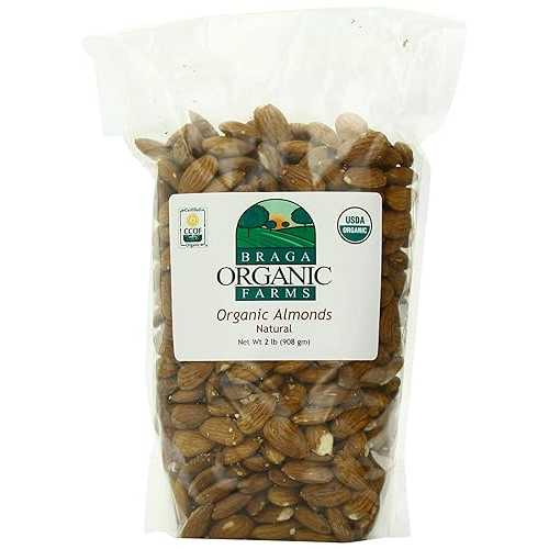 Braga Organic Farms オーガニック ナチュラル アーモンド 2 ポンド バッグ Braga Organic Farms Organic Natural Almonds 2 lb. bag