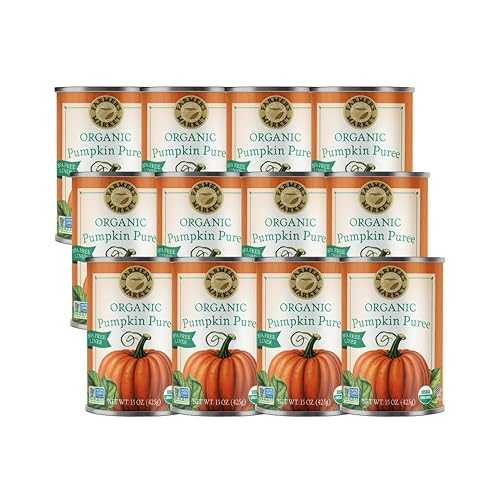 Farmer's Market Foods 缶詰有機パンプキンピューレ、15 オンス (12 個パック) Farmer's Market Foods Canned Organic Pumpkin Puree, 15 Ounce (Pack of 12)