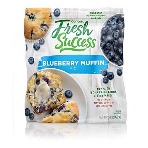 Concord ブルーベリー マフィン ミックス - 6 (SIX) 15 オンス ボックス Concord Global Trading Concord BLUEBERRY Muffin Mix - 6 (SIX) 15oz Boxes
