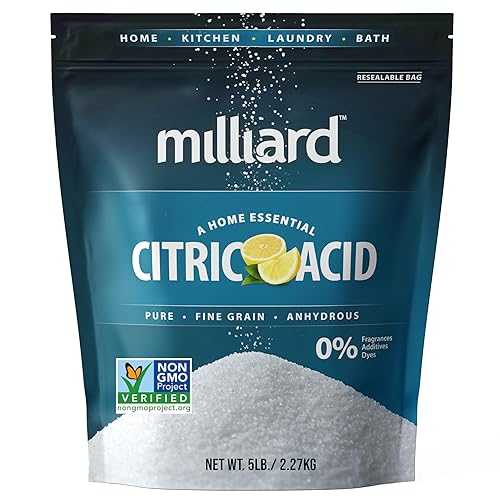 Milliard クエン酸 5 ポンド - 100% 純粋な食品グレードの非遺伝子組み換えプロジェクト検証済み (5 ポンド) Milliard Citric Acid 5 Pound - 100% Pure Food Grade Non-GMO Project Verified (5 Pound)