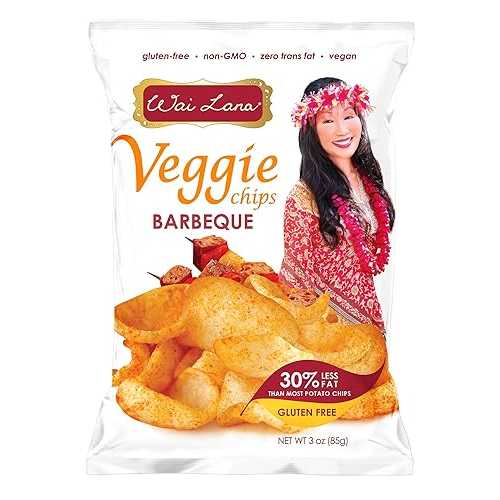 Barbeque Veggie Chips (6 Pack of 3 Ounce Individual Bags) - Gluten Free, Non-GMO, Vegan, Zero Trans Fats - Wai Lana