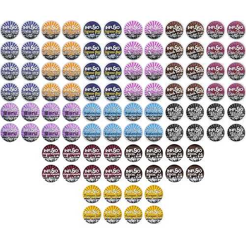 InfuSio Coffee Pods Variety Pack - 96 Count, 12 Sophisticated Medium & Dark Roast Blends, Crafted Blends Collection - Premium Single-Serve Coffee, Compatible with Keurig K-Cup 2.0 Brewers