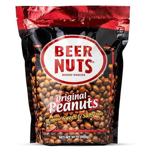 BEER NUTS Original Peanuts - Sweet & Salty Bar Nuts - Gluten Free, Kosher, Low Sodium Peanut Snacks Made In The USA - 30oz Resealable Bag (Pack of 1)