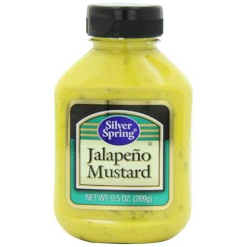 シルバー スプリングス マスタード、ハラペーニョ、9.5 オンス スクイーズ ボトル (9 個パック) Silver Springs Mustard, Jalapeno, 9.5-Ounce Squeeze Bottles (Pack of 9)