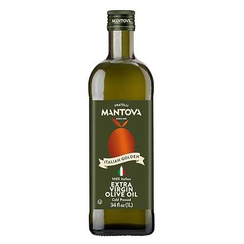 Mantova Golden Italian Extra Virgin Olive Oil - Premium Cold-Pressed Olive Oil for Cooking, Drizzling, and Dipping, Authentic Italian Quality, 34-Ounce Bottles (Pack of 2)