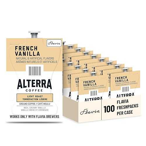 Flavia Alterra French Vanilla Coffee Freshpacks works only with Flavia Brewers, Light Roast (Case of 100)