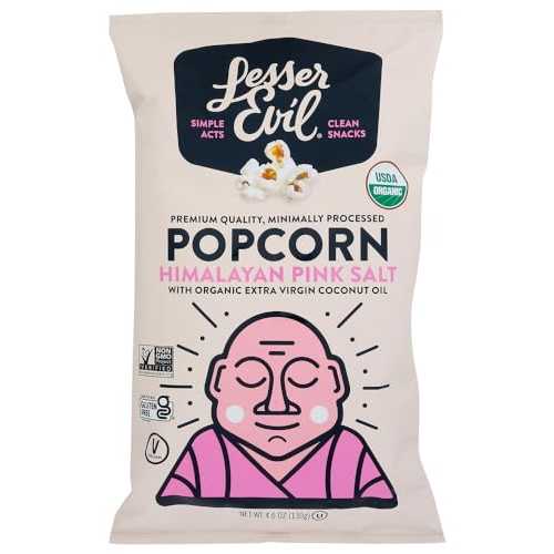 Lesserevil Lesser Evil, Buddha Bowl, Organic Popcorn, Himalayan, 5-Ounce Bag (Pack of 3) (Choose Flavor Below) (Himalayan Pink Salt)