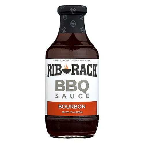 リブラック オールナチュラル サザンバーボン BBQ ソース、19 オンス (6 個パック) Rib Rack All Natural Southern Bourbon BBQ Sauce, 19 Ounce (Pack of 6)画像