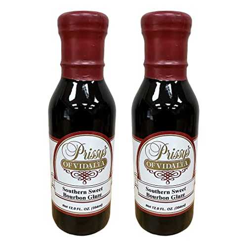 プリシーズ オブ ヴィダリア サザン バーボン スウィート グレーズ、12 液量オンス (2 個パック) Prissy\'s of Vidalia Southern Bourbon Sweet Glaze, 12 Fl Oz (Pack of 2)