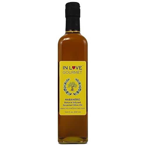 In Love グルメ ハバネロ ナチュラル フレーバー インフューズド オリーブオイル 500ML/16.9オンス スパイシーなハバネロオイル、魚、鶏肉、野菜、パスタにスパイスを加えます。 In Love Gourmet Habanero Natural Flavor Infused Olive Oil 500ML/16.9oz 8,894円