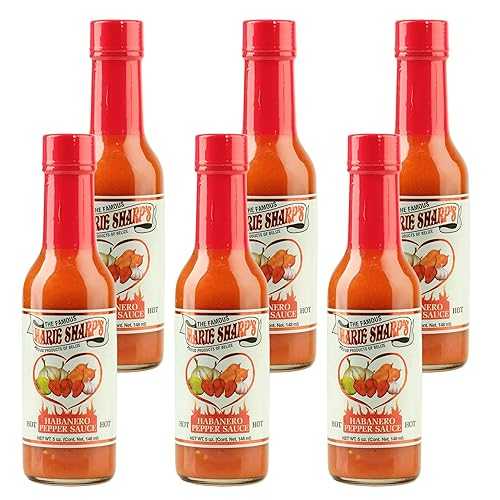 Marie Sharp's Hot Habanero Pepper Sauce, 5 oz Authentic Belizean Hot Sauce with Fresh Red Habanero Peppers (Pack of 6) 7,783円