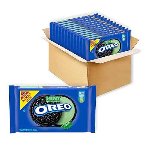 OREO ミント クリーム チョコレート サンドイッチ クッキー、ファミリー サイズ、12 ～ 20 オンス パック OREO Mint Creme Chocolate Sandwich Cookies, Family Size, 12 - 20 oz Packs