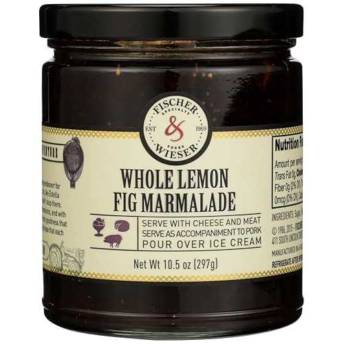 フィッシャー&ヴィーザー ホールレモンイチジクマーマレード 10オンス (2個パック) Fischer & Wieser Whole Lemon Fig Marmalade 10 oz (Pack of 2)
