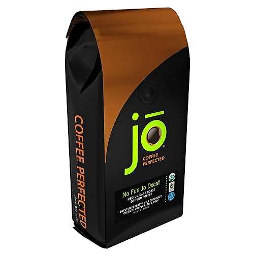 NO FUN JO DECAF: 2 lb, Organic Decaf Ground Coffee, Swiss Water Process, Fair Trade Certified, Medium Dark Roast, 100% Arabica Coffee, USDA Certified Organic, Chemical & Gluten Free by Jo Coffee
