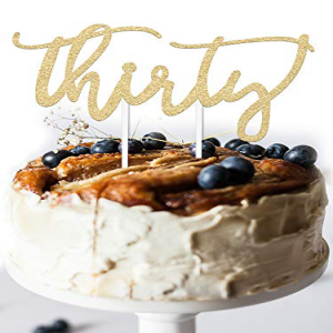 30歳の誕生日ケーキトッパーデコレーション-THIRTY-7 