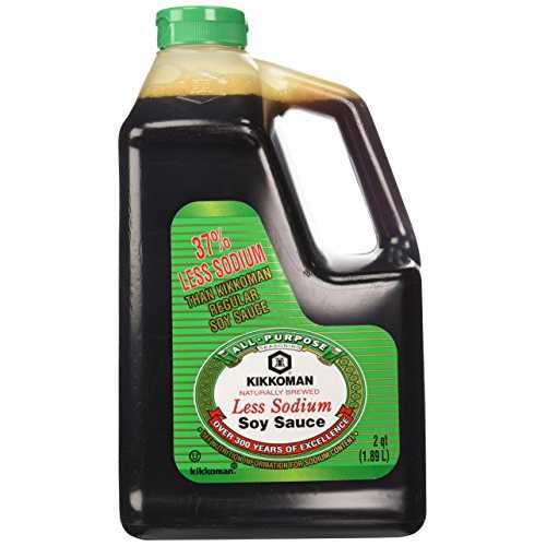 Kikkoman Less Sodium Soy Sauce, 2 Qt Bottle. (Pack of 1)