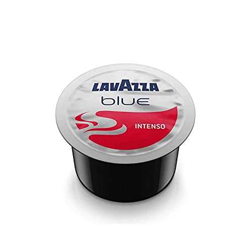 Lavazza ブルー カプセル、エスプレッソ インテンソ コーヒー ブレンド、ミディアム ロースト、28.2 オンス ボックス (100 個パック)、バリュー パック、イタリアでブレンドおよびロースト、フルボディで強烈で永続的な風味 Lavazza BLUE Capsules, Espres
