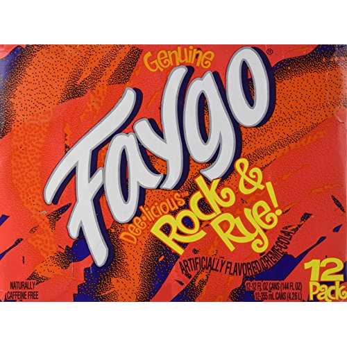 フェイゴ - ロック＆ライ! ソーダ - 12 オンスの 12 パック 缶 Faygo - Rock & Rye! Soda - 12 Pack of 12-oz. Cans