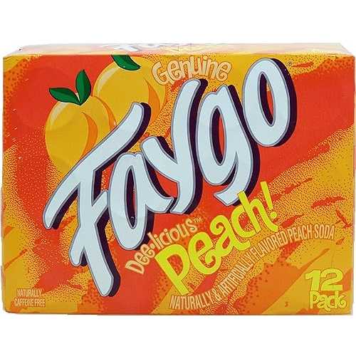 Faygo ピーチフレーバーソーダポップ、カフェインフリー、12 パック 12 fl。オズ。缶 Faygo peach flavor soda pop, caffeine free, 12-pack 12-fl. oz. cans