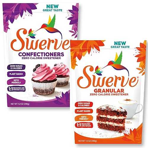 Swerve Sweetener Granular and Confectioners Baker's Bundle - Sugar Substitute, Zero Calorie, Keto Friendly, Zero Sugar, Non-Glycemic, 12oz (2 Pack)