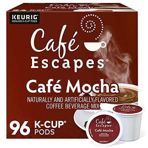Caf・・ Escapes Cafe Escapes Cafe Mocha Keurig Single-Serve K-Cup Pods, 96 Count
