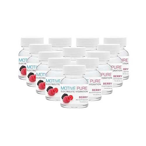 MOTIVE PURE Electrolyte Hydration, Berry, 1 oz Mini Bottle, 12-Pack