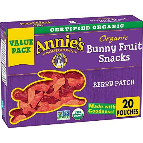Annie's Homegrown Annie's Organic Berry Patch Bunny Fruit Snacks, Gluten Free, 16 oz, 20 ct