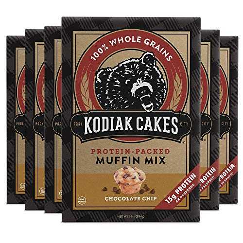 Kodiak Cakes マフィンミックス、チョコレートチップ (6 個パック) Kodiak Cakes Muffin Mix, Chocolate Chip (Pack of 6)