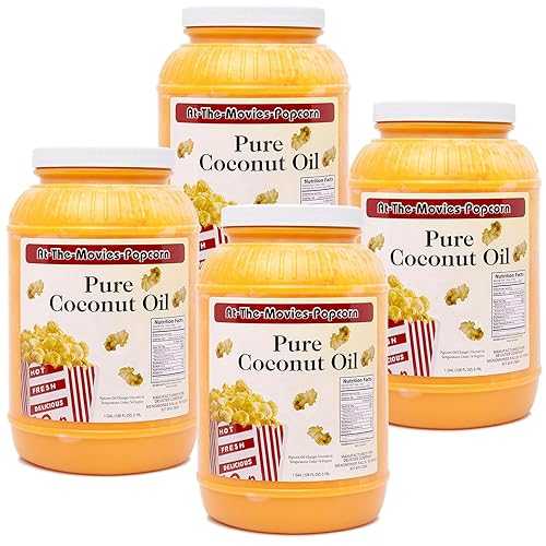 At-The-Movies-Popcorn Yellow Coconut Popcorn Popping Oil (Case Of Four Gallons)|Glomarket