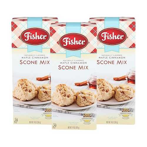 Fisher Scone Mix, Maple Cinnamon, 14 OZ (Pack of 3)