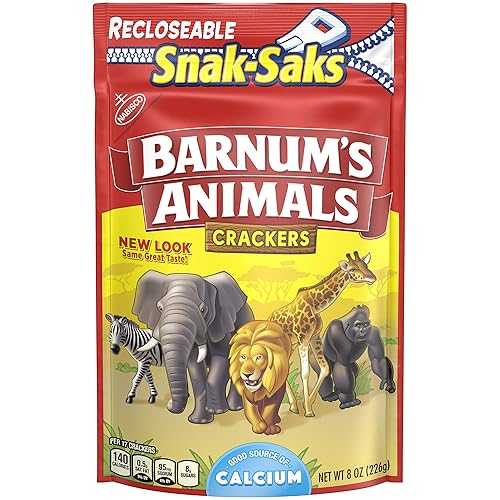 Barnum's アニマル クラッカー、8 オンス スナックサック (12 個パック) BARNUM'S ANIMALS Barnum's Animal Crackers, 8-Ounce Snak-Saks (Pack of 12)