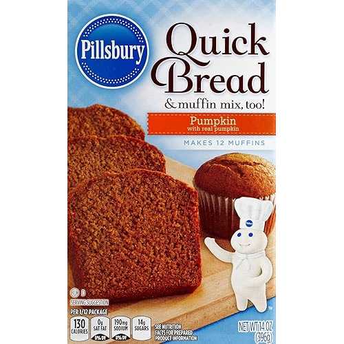 ピルズベリー クイックブレッド＆マフィンベーキングミックス、パンプキン、14オンス箱（12個パック） Pillsbury Quick Bread and Muffin Baking Mix, Pumpkin, 14-Ounce Boxes (Pack of 12)