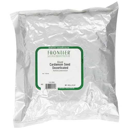 Frontier Co-op Cardamom Seed Powder, 1-Pound Bulk Bag, Decorticated, Aromatic, Subtly Spicy-Sweet, No ETO, Non Irradiated
