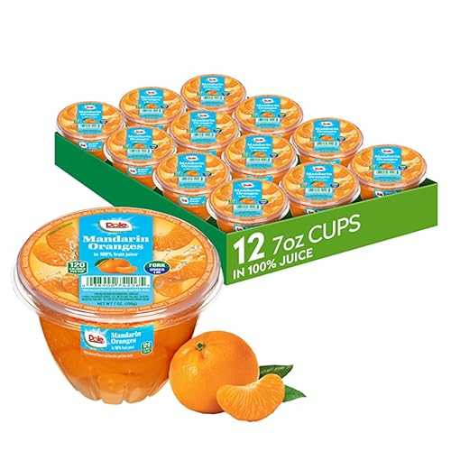 Dole Food Company, Inc 74206011 Fruit Cups 7 oz. 12/CT Mandarin Oranges