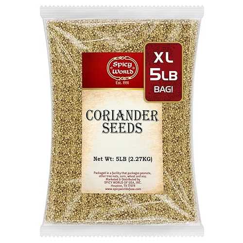 Spicy World Coriander Seeds 5 Pounds Bulk - Pure Indian Spice 9,479円