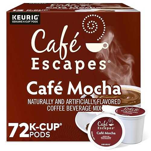 Caf・・ Escapes Cafe Escapes Cafe Mocha Keurig Single-Serve K-Cup Pods, 72 Count