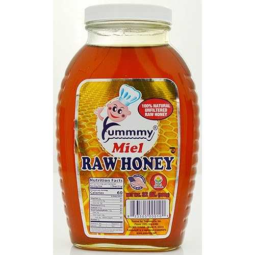 Yummmy Raw Honey, 100% Natural 2 Lbs. (32 Oz), Kosher Certified, Wildflower Honey from Florida, Unfiltered, Uncooked