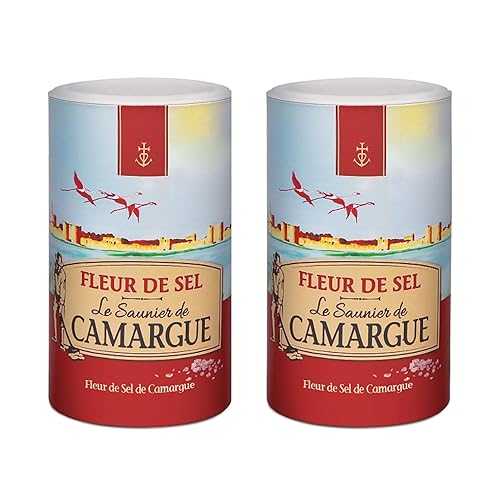 Le Sa??unier De Camargue Fleur De Sel シーソルト、35.27 オンス (1 Kg) キャニスター (2 パック) Le Saunier De Camargue Fleur De Sel Sea Salt, 35.27-Ounce (1 Kg) Canister (2 PACK)