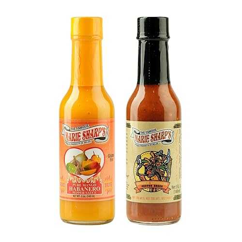 Marie Sharp's Smoked and Pure Mango Habanero Pepper Sauce 5 Ounce Combo (Pack of 2)
