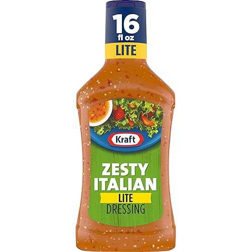 Kraft Zesty Italian Lite Salad Dressing (16 fl oz Bottles, Pack of 6)