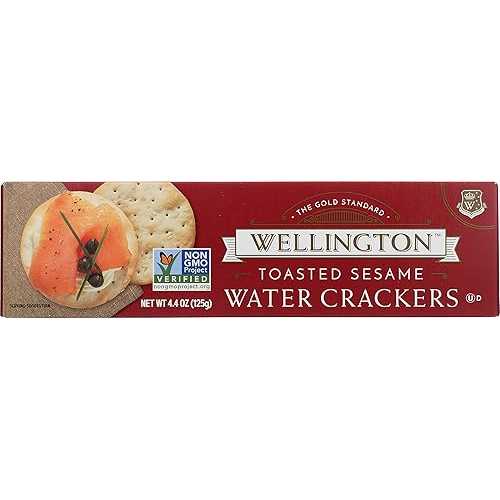 ウェリントン トーストセサミウォータークラッカー、4.4オンス (12個パック) Wellington Toasted Sesame Water Crackers, 4.4-Ounces (Pack of 12)