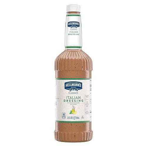 Hellmann's Classics サラダドレッシング サラダバーボトル イタリア製 32 オンス、6 個パック Hellmann's Classics Salad Dressing Salad Bar Bottles Italian 32 oz, Pack of 6