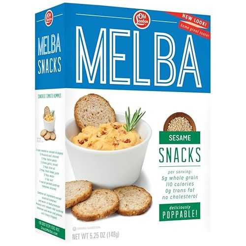 Old London Melba Snacks、セサミ、5.25 オンス (12 個パック) Old London Melba Snacks, Sesame, 5.25 Ounce (Pack of 12)