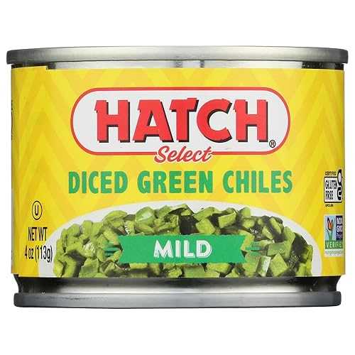 Hatch Farms Hatch Mild Diced Green Chilis 4 Ounce (Pack of 12)