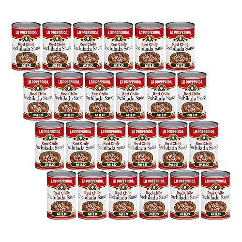 La Preferida Red Enchilada Sauce, Mild (Authentic Mexican Sauce for Enchiladas, Burritos, Tacos & Classic Mexican Meals) ? No MSG or Artificial Flavors,10 OZ. (Pack of 24)