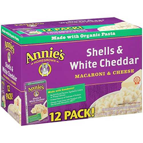 アニーズ自家製マカロニ＆チーズ、シェル＆ホワイトチェダー、72オンス Annie's Homegrown Macaroni and Cheese, Shells and White Cheddar, 72 Ounce