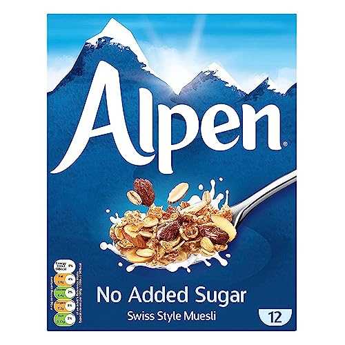 Alpen ミューズリーシリアル、砂糖無添加、14 オンス (2 個パック) Alpen Muesli Cereal, No Sugar Added, 14 Ounce (Pack of 2)