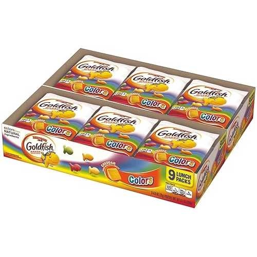 ペパリッジ ファーム 金魚スナック パック - チェダー色 - 0.9 オンス - 9 カラット - 2 パック Pepperidge Farm Goldfish Snack Packs - Cheddar Colors - 0.9 oz - 9 ct - 2 Pack