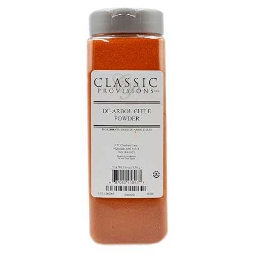 Classic Provisions スパイス デ アルボル チリパウダー、16 オンス Classic Provisions Spices De Arbol Chili Powder, 16 Ounce